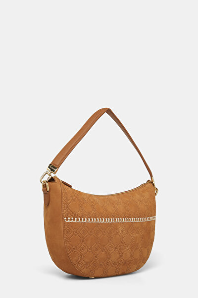 ECRU MONOGRAM LEATHER BAG 3