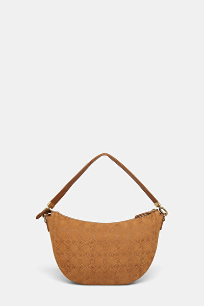 ECRU MONOGRAM LEATHER BAG 4