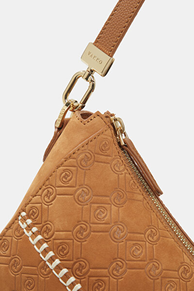ECRU MONOGRAM LEATHER BAG 5