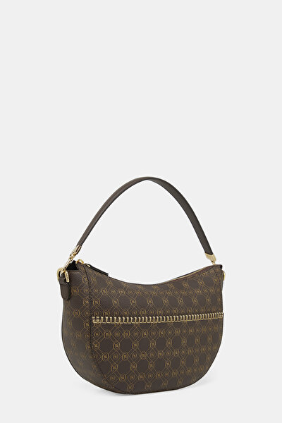 BEIGE MONOGRAM LEATHER BAG 3