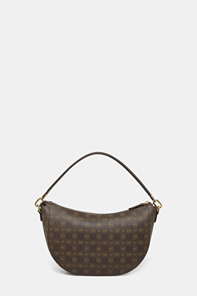 BEIGE MONOGRAM LEATHER BAG 4