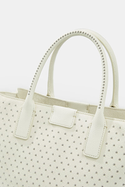 CREAM MONOGRAM BAG 4