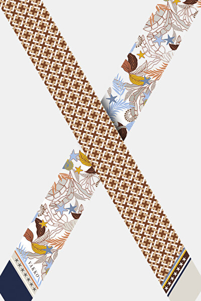 MINK FLORAL PATTERN TWILL FOULARD 3