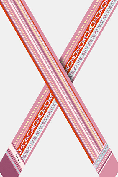 PINK LOCKSTITCH TWILL FOULARD 3