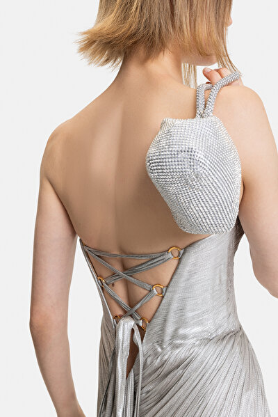 SILVER SLEEVELESS DRESS 5