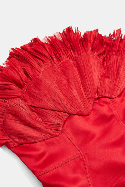 RED SLEEVELESS DRESS 13