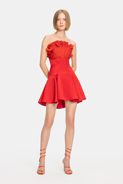 RED SLEEVELESS DRESS 5