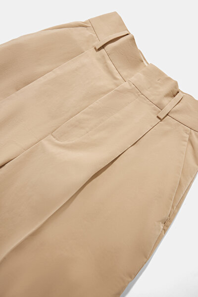CLOSE FIT LIGHT BROWN STRAIGHT CUT TROUSERS 3