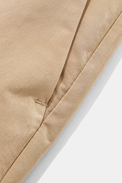 CLOSE FIT LIGHT BROWN STRAIGHT CUT TROUSERS 4