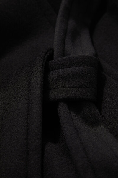 BLACK WOOL OVERCOAT 5