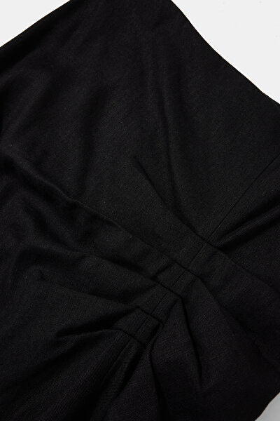 BLACK LINEN SKIRT 3
