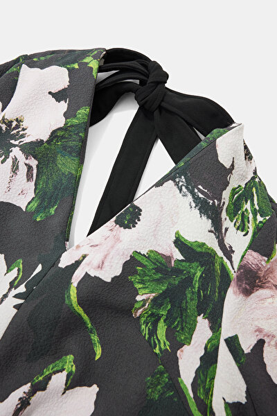 MULTICOLOR FLORAL PATTERN MIDI DRESS 3