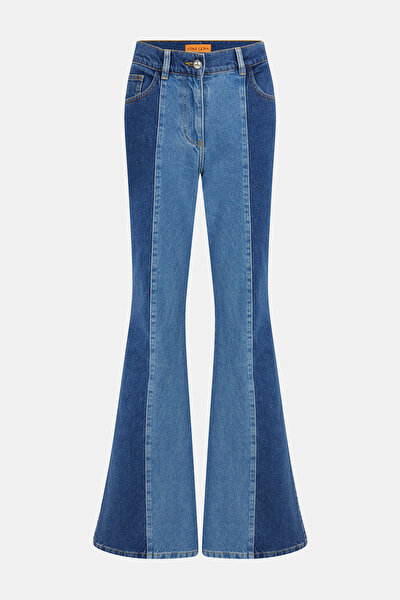 BLUE WIDE LEG TROUSERS 3