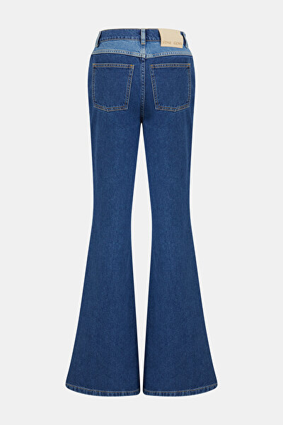 BLUE WIDE LEG TROUSERS 4