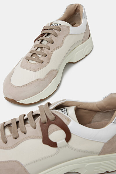 BEJ DERİ SNEAKER 4