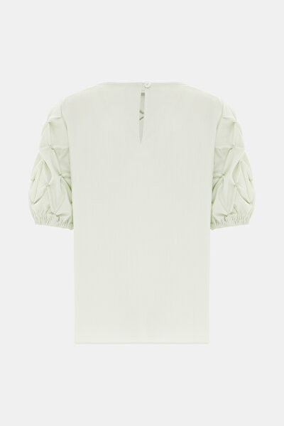 MINT BASIC / ROUND NECKLINE SHORT SLEEVE BLOUSE 8