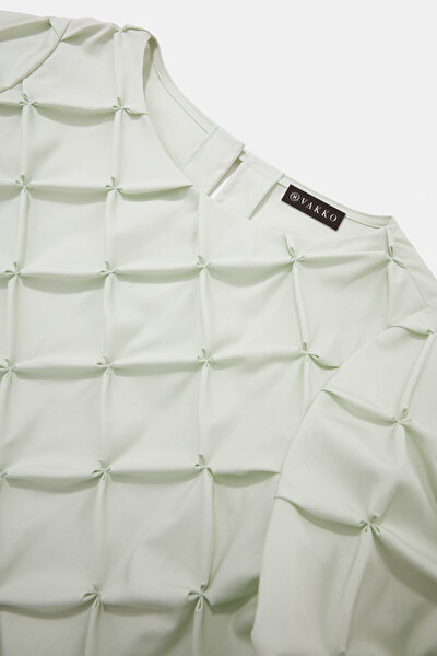 MINT BASIC / ROUND NECKLINE SHORT SLEEVE BLOUSE 9