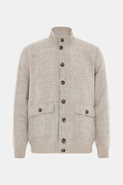 GREY LINEN COAT 4