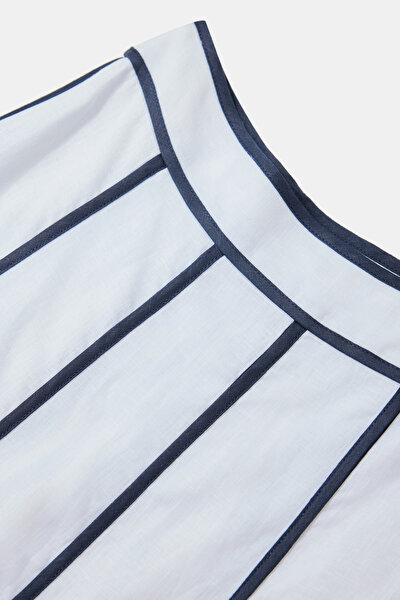 WHİTE LINEN SKIRT 3