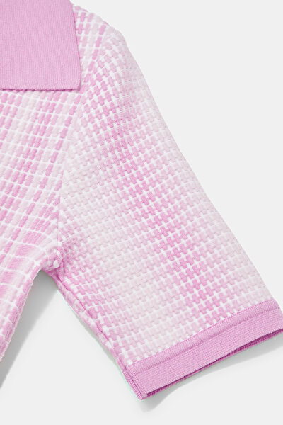 PEMBE KISA KOLLU ELBİSE 8