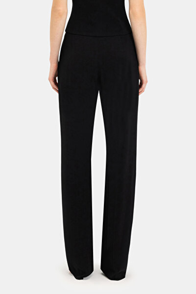 BLACK WIDE LEG TROUSERS 3