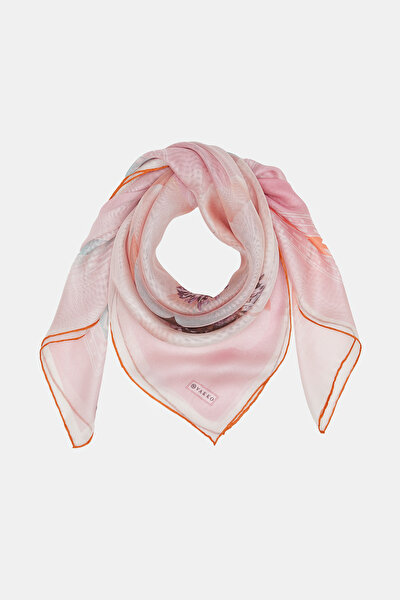 PINK FLORAL PATTERN  SCARF 3