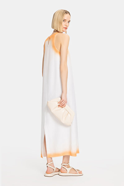 ORANGE SLEEVELESS DRESS 3