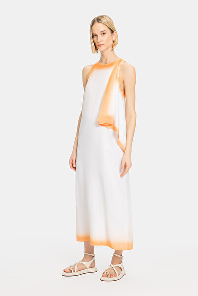 ORANGE SLEEVELESS DRESS 5