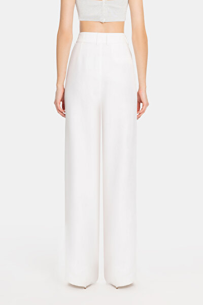 WHITE WIDE LEG TROUSERS 4