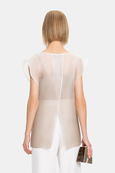ECRU SLEEVELESS BLOUSE 3