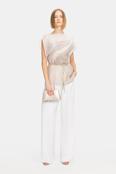 ECRU SLEEVELESS BLOUSE 4