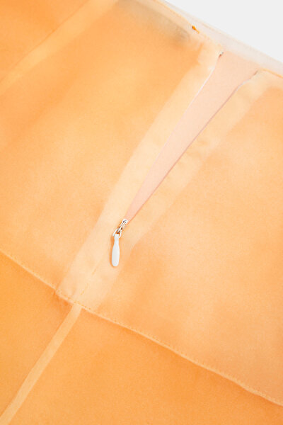 ORANGE MIDI SKIRT 8