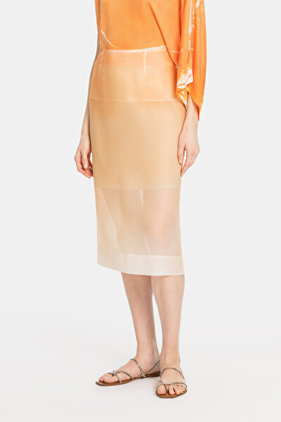 ORANGE MIDI SKIRT 3