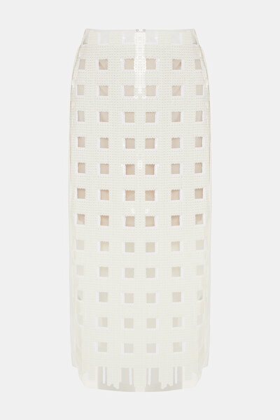 ECRU MIDI SKIRT 5