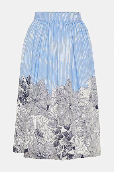 BLACK DESIGN FILLED MIDI SKIRT 4