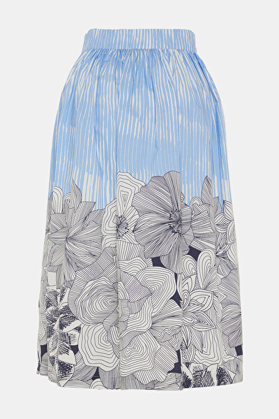 BLACK DESIGN FILLED MIDI SKIRT 5