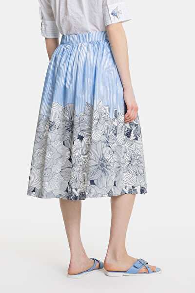BLACK DESIGN FILLED MIDI SKIRT 3