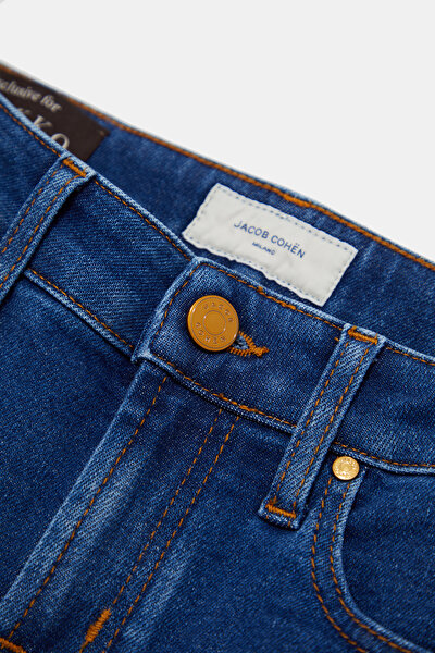 LACİVERT DAR PAÇA DENIM PANTOLON 3