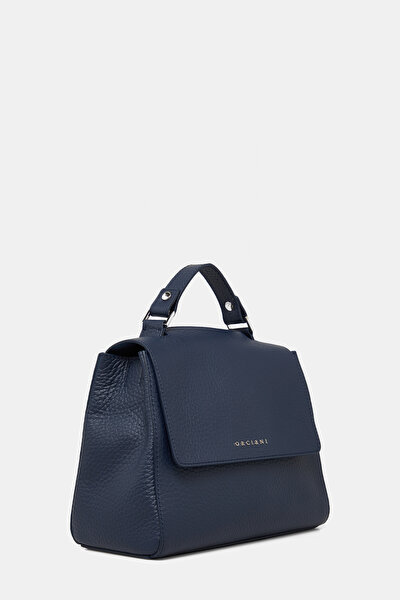 NAVY BLUE LEATHER BAG 3