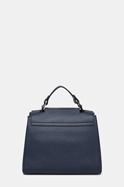 NAVY BLUE LEATHER BAG 4