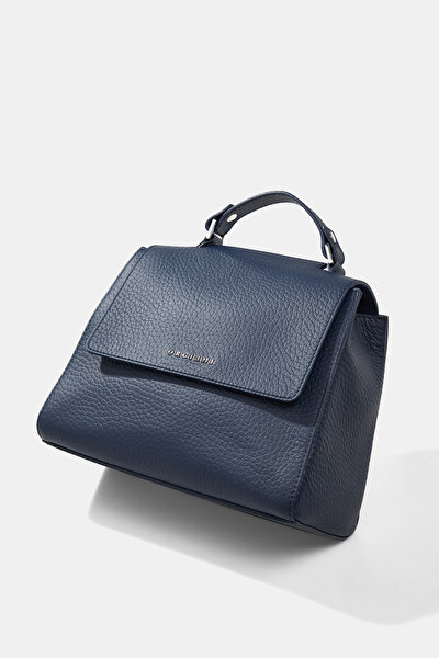 NAVY BLUE LEATHER BAG 5
