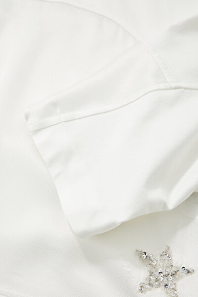 ECRU BASIC / ROUND NECKLINE SWEATSHIRT 9