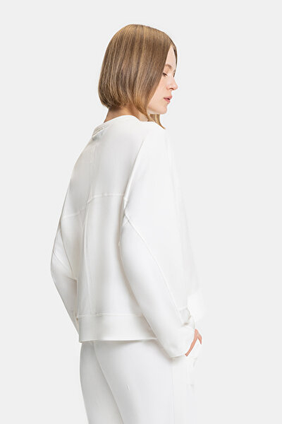 ECRU BASIC / ROUND NECKLINE SWEATSHIRT 3