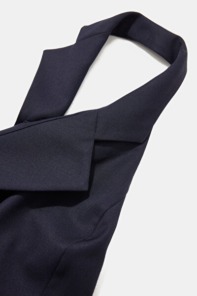 NAVY BLUE SLEEVELESS SUSPENDER BLOUSE 3