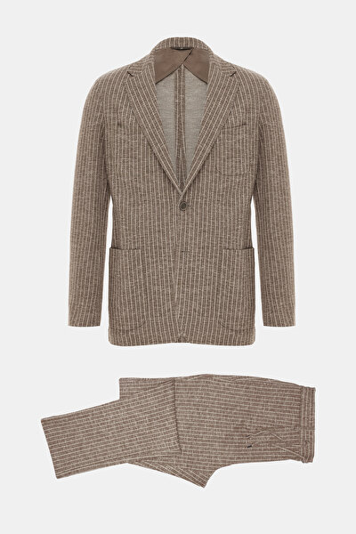 CAMEL WOOL/SILK SUIT 8