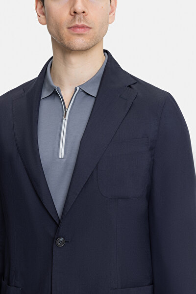 NAVY BLUE WOOL/SILK SUIT 3