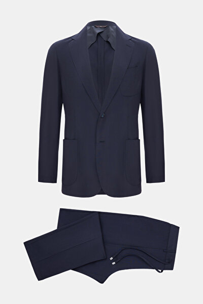 NAVY BLUE WOOL/SILK SUIT 5