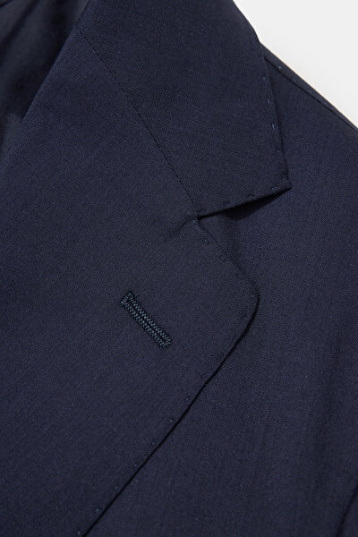 NAVY BLUE WOOL/SILK SUIT 8