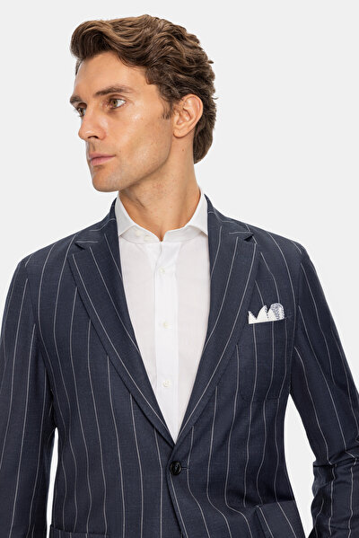 NAVY BLUE WOOL/SILK SUIT 4