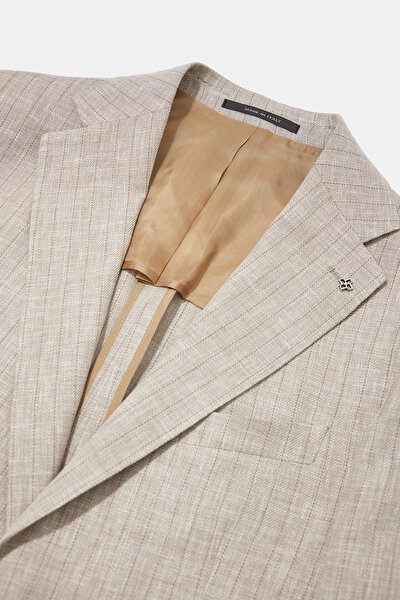 BEIGE LINEN WOOL SUIT 3
